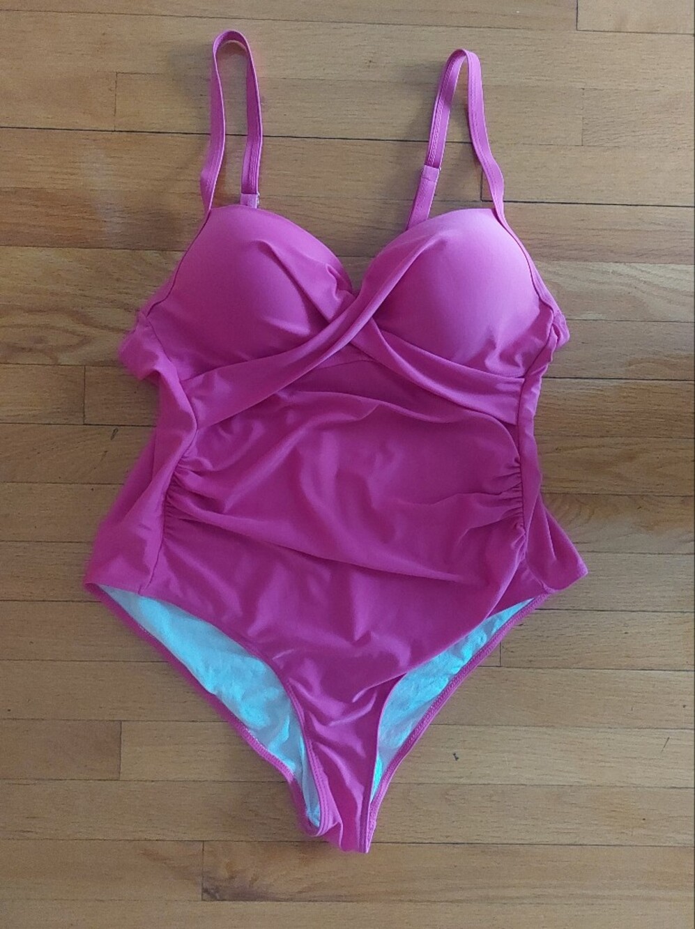 Pink One-Piece Swim Suit with Supportive Cups